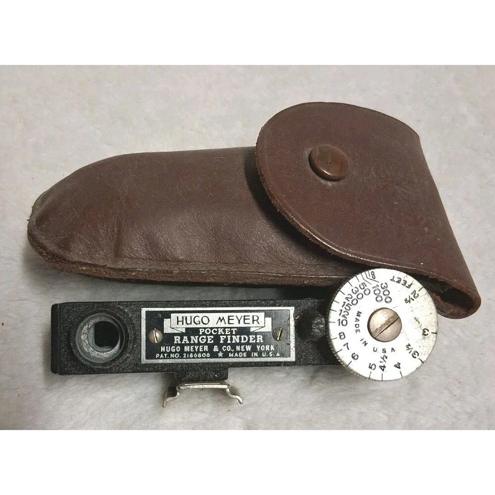 Hugo Meyer Pocket Range Finder With Leather Case Vintage